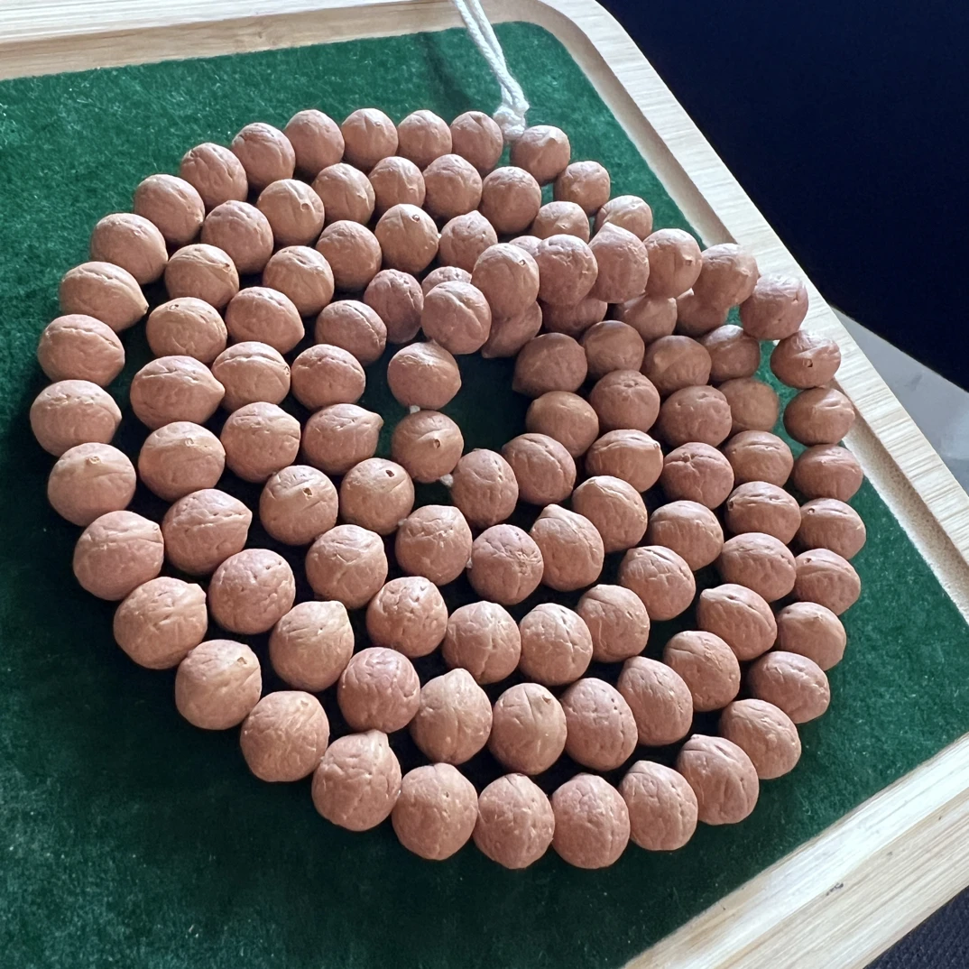 凤眼菩提25年新籽，实心籽10mm108，飞碟红皮大眼睛，同树高油高密