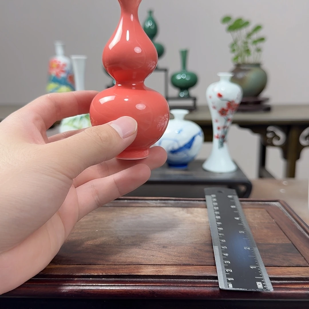 泉***斋陶瓷手工非常迷你小花器