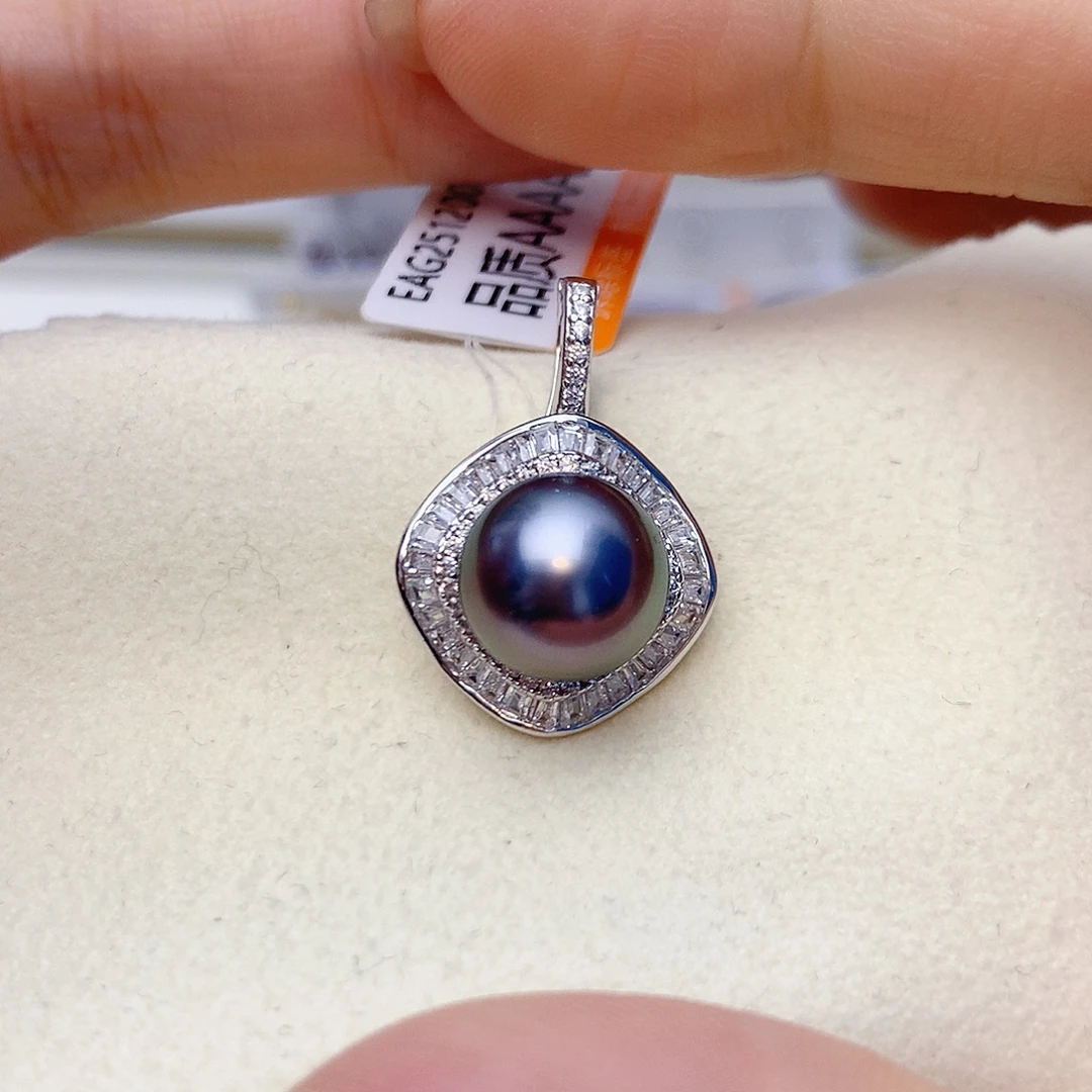 颈饰银S925镶嵌海水珍珠w43