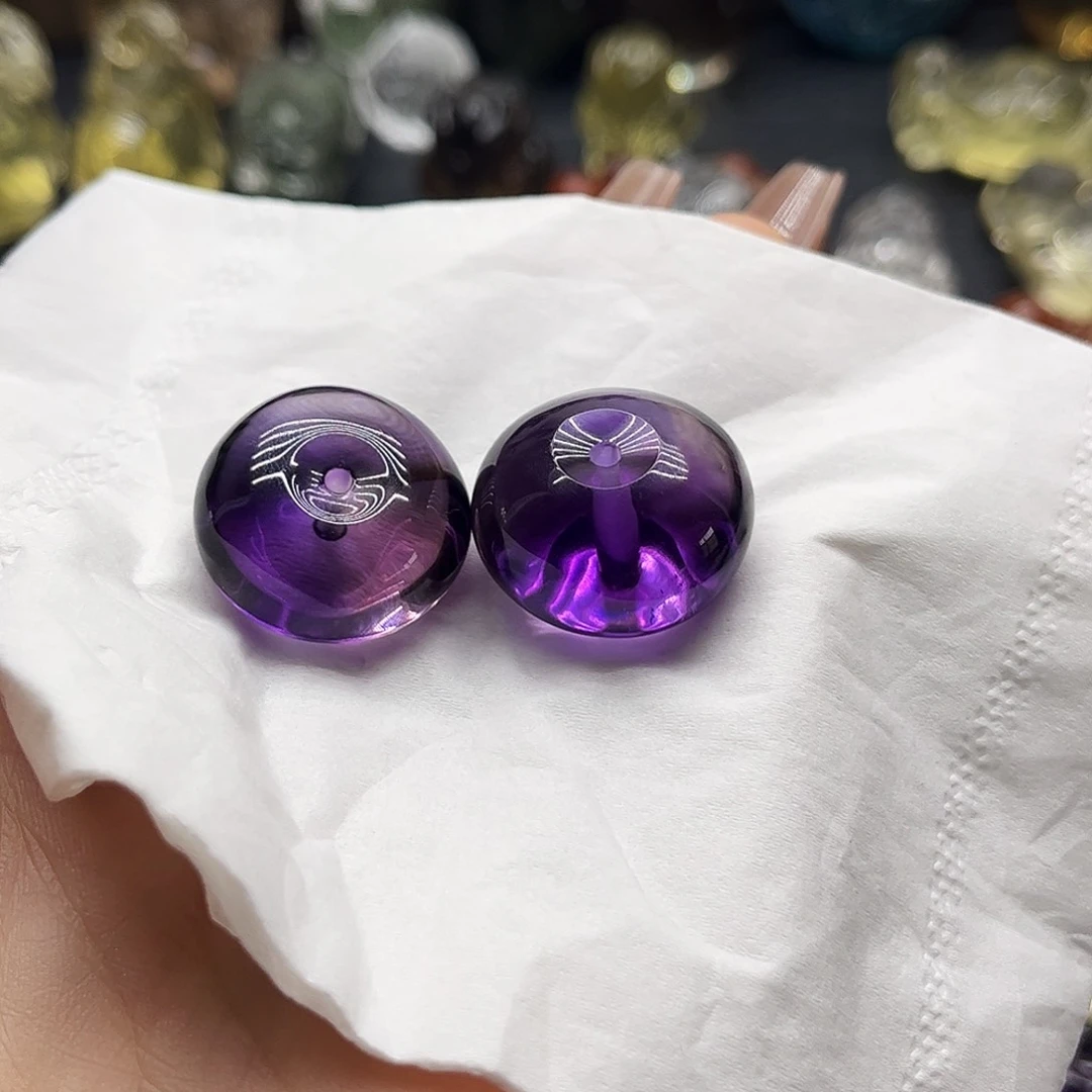 水晶吊坠(不含链)未镶嵌欢*紫