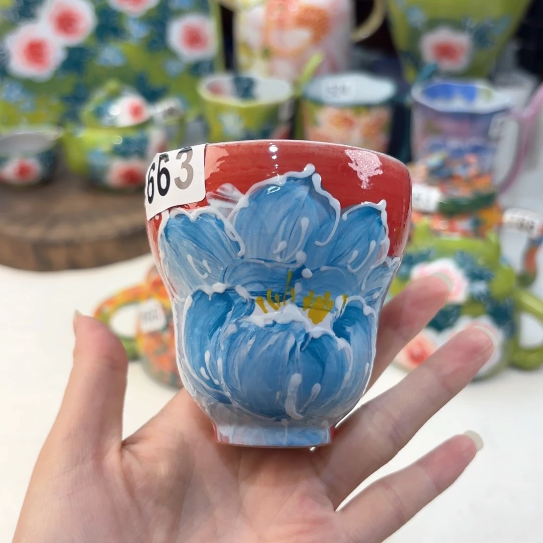 景德镇手绘高温釉下彩陶瓷茶具