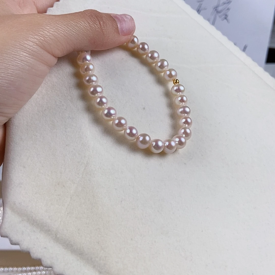 淡水珍珠手串银S925镶嵌