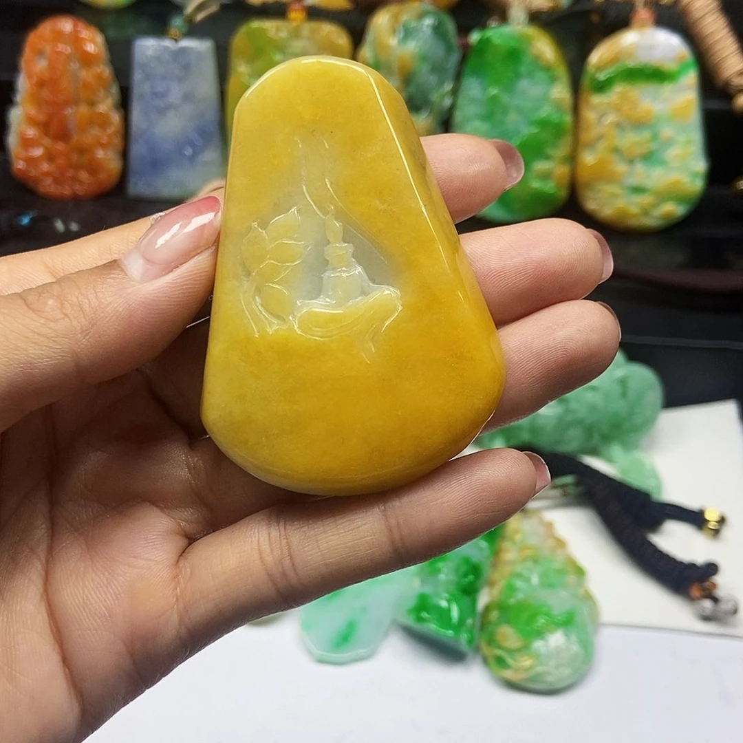 翡翠未镶嵌颈饰天然翡翠A货
