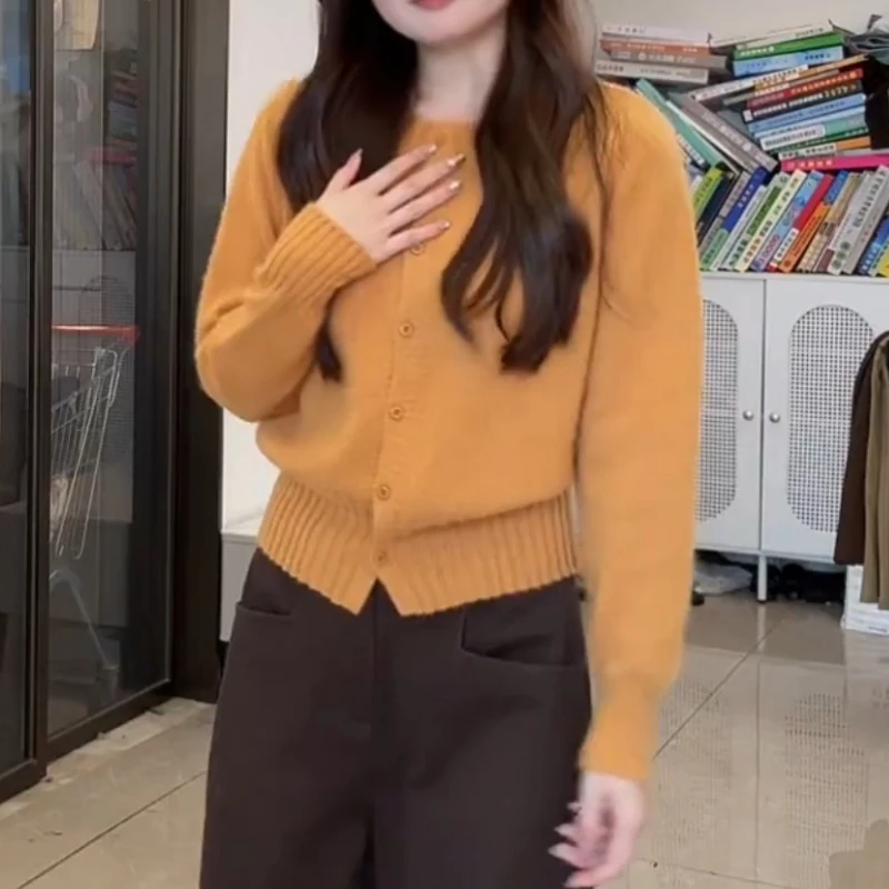 【落日环岛】秋冬韩系时尚百搭气质显瘦外套针织开衫LK2507418