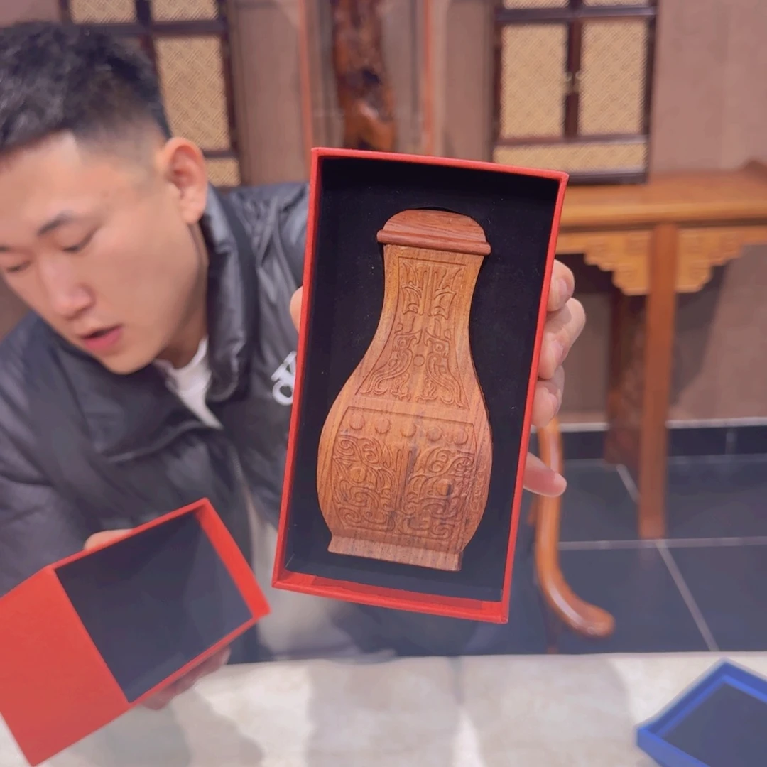 紫檀木类家具白酸枝牙签罐