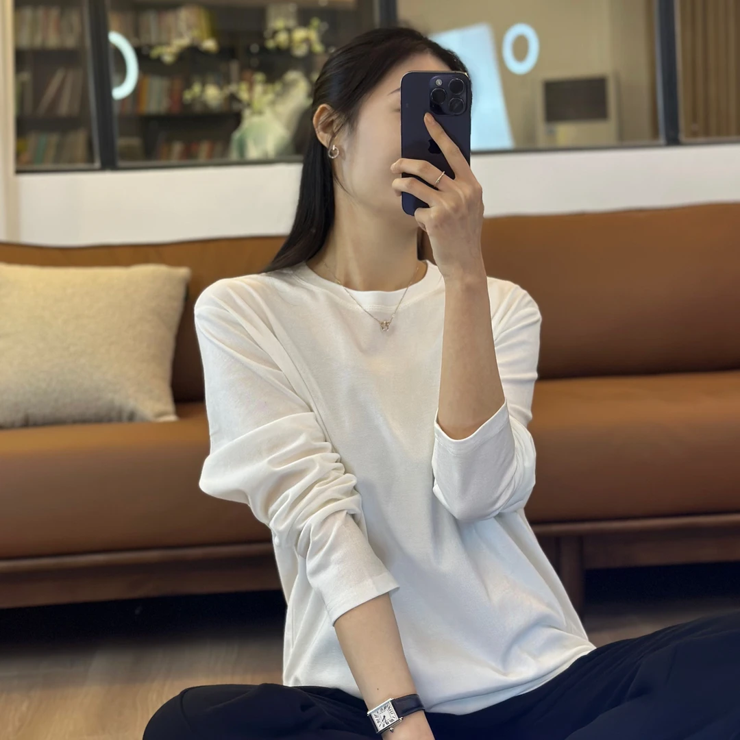 MOLAN OOTD“知白”男女同款25春日本进口三醋酸T恤莫兰ML-B121202