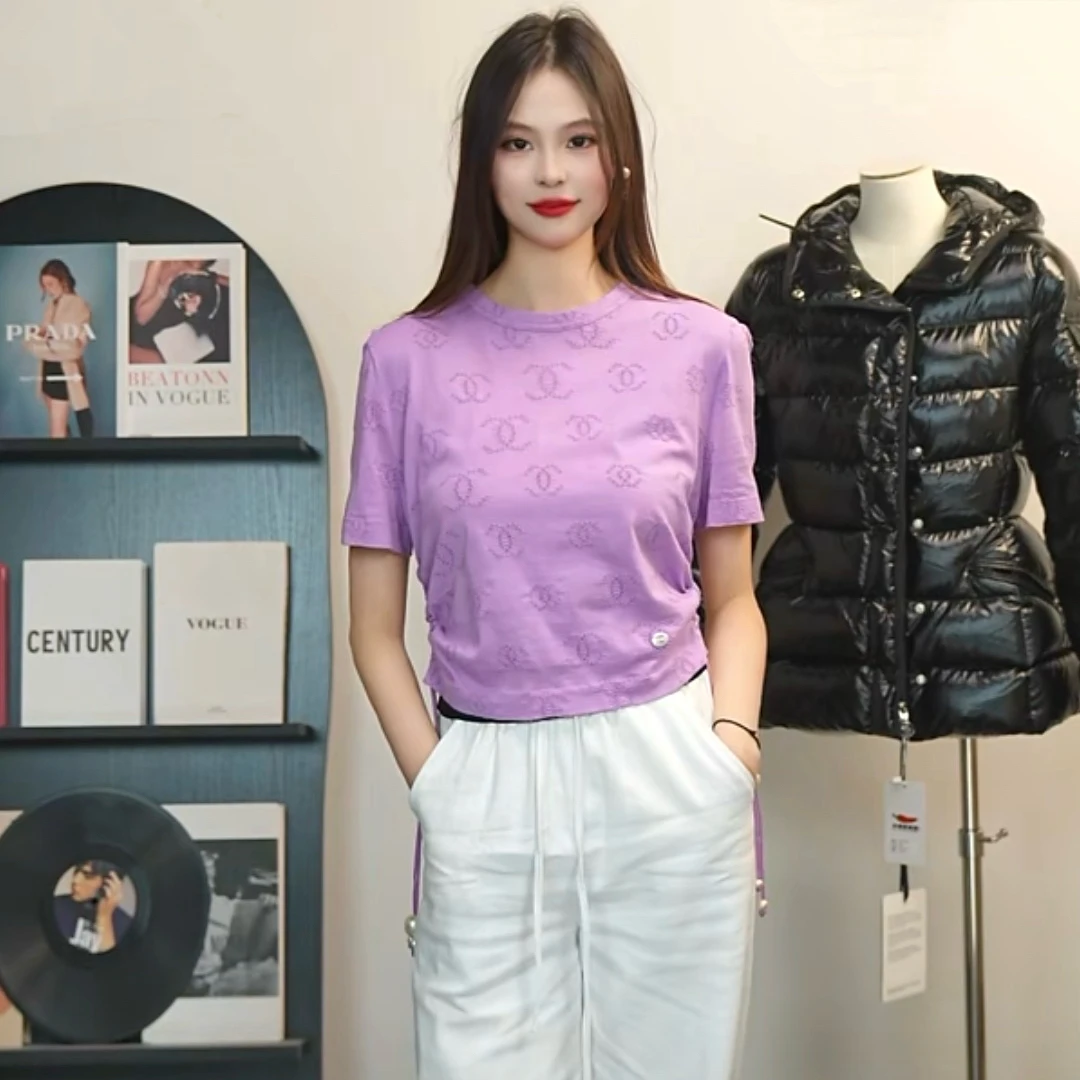 99新 Chanel/香奈儿 CZF2106/短款圆领短袖/尺码M