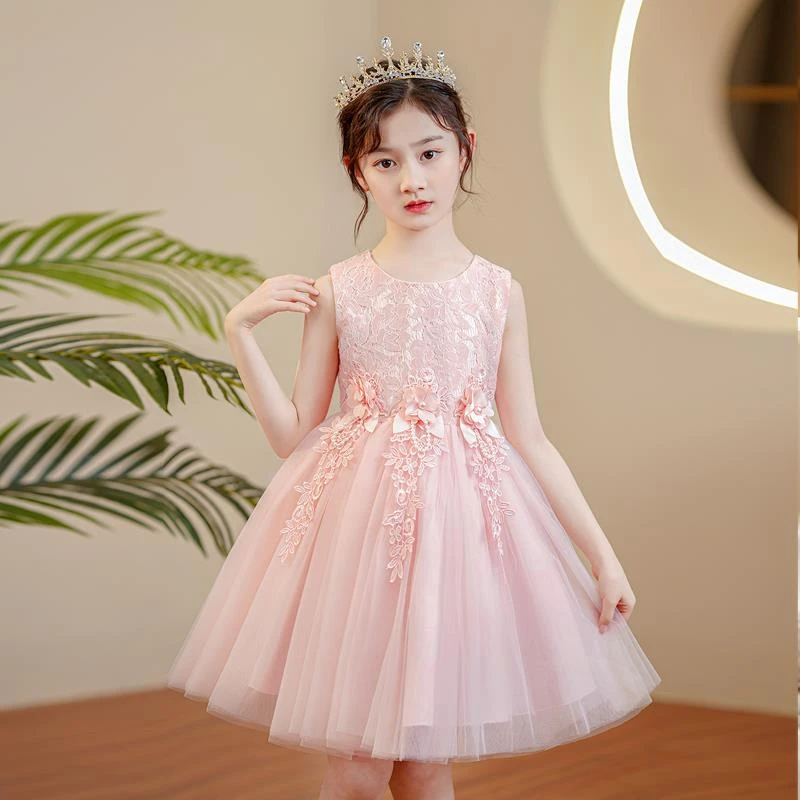 FAVMARTHA公主裙女童夏蓬蓬裙小女孩表演礼服宝宝生日夏季儿童连