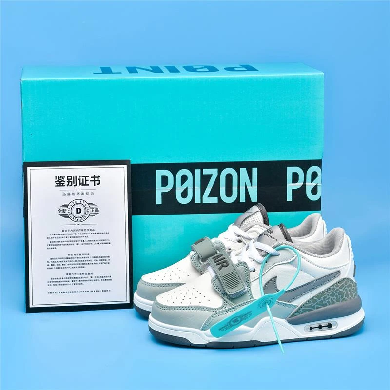 耐­克联名胤森童鞋aj男鞋312白色气垫篮球鞋低帮板鞋小学生儿童