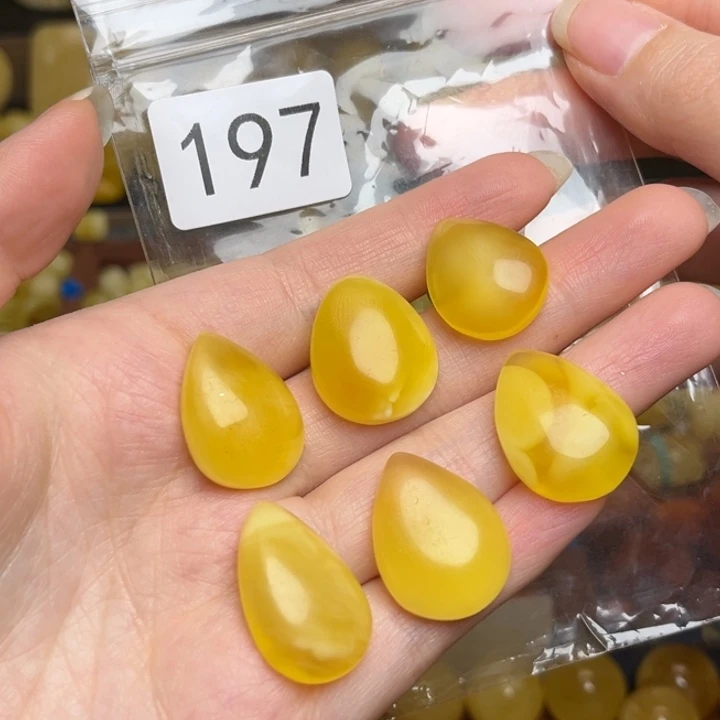 蜜蜡未镶嵌珠宝奇石天然蜜蜡鸡油黄水滴吊坠任选一颗