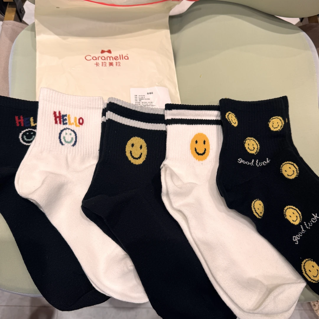卡拉家袜子五双装-D138