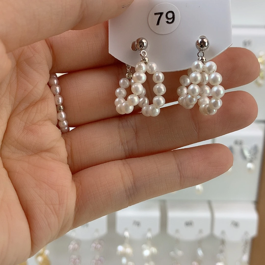 未镶嵌耳饰淡水珍珠