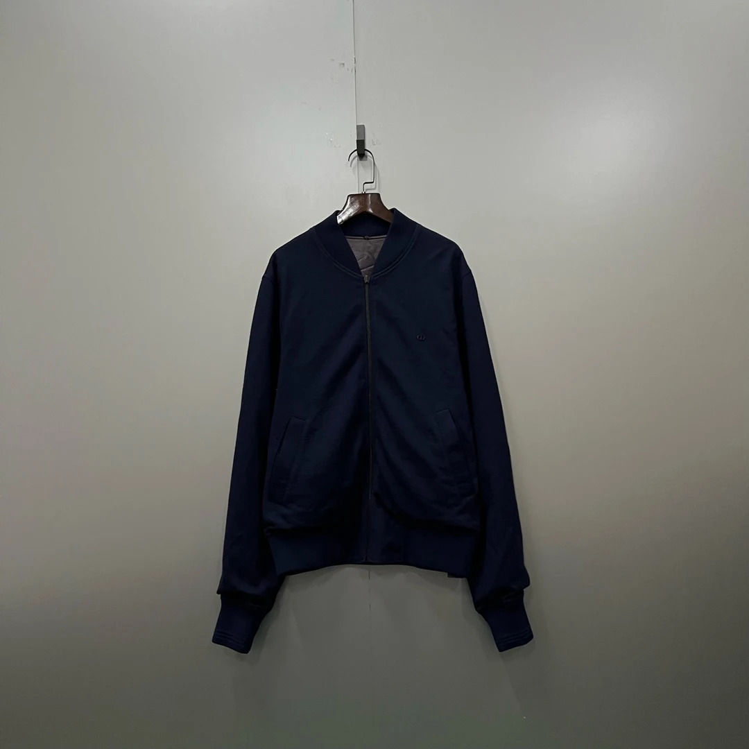 99新 DIOR/迪奥 （ll） 藏青色小logo双面穿夹克 M码 203324