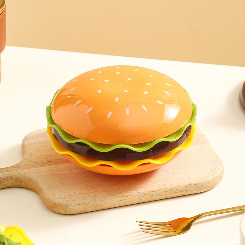【5件套】汉堡包味碟餐具创意果盘汉堡吐骨碟垃圾食物分装盘居家