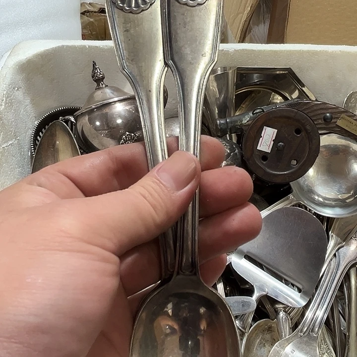 一***心贵金属欧洲中古老物件勺子