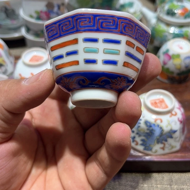 纯手绘精品盖碗杯