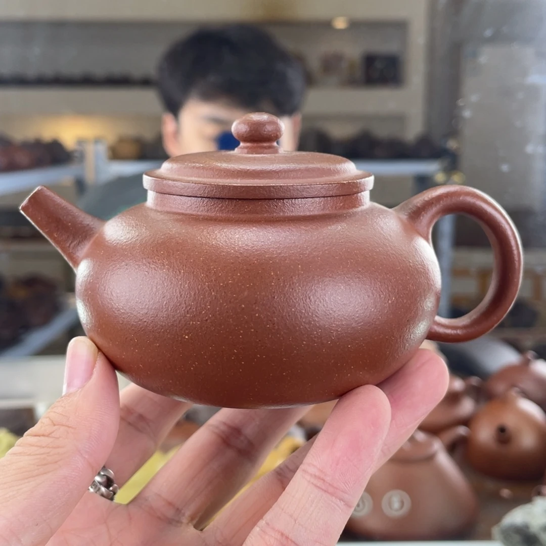 茶壶紫砂180cc红降坡茶壶