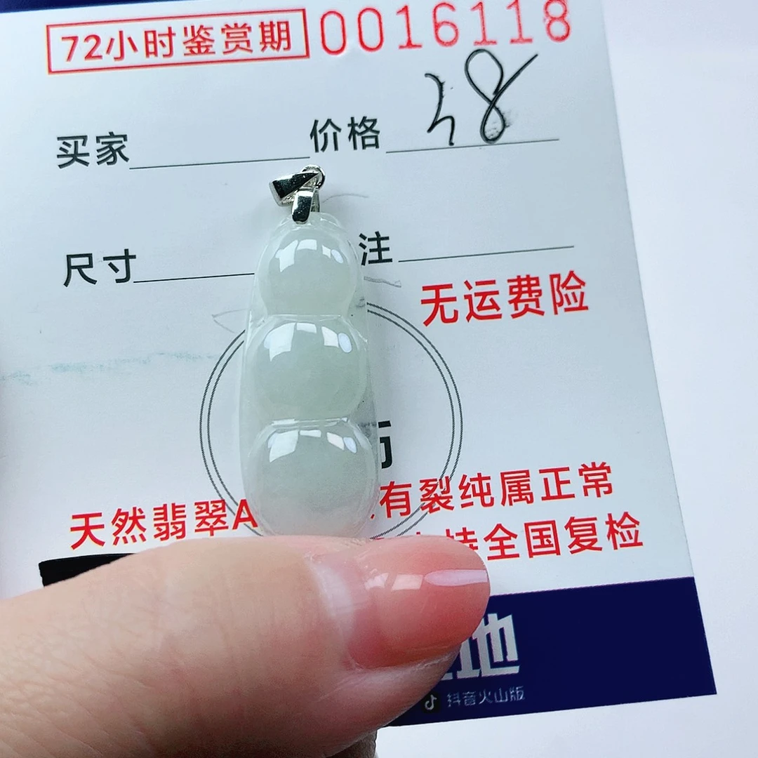 翡翠颈饰银S925镶嵌吊
