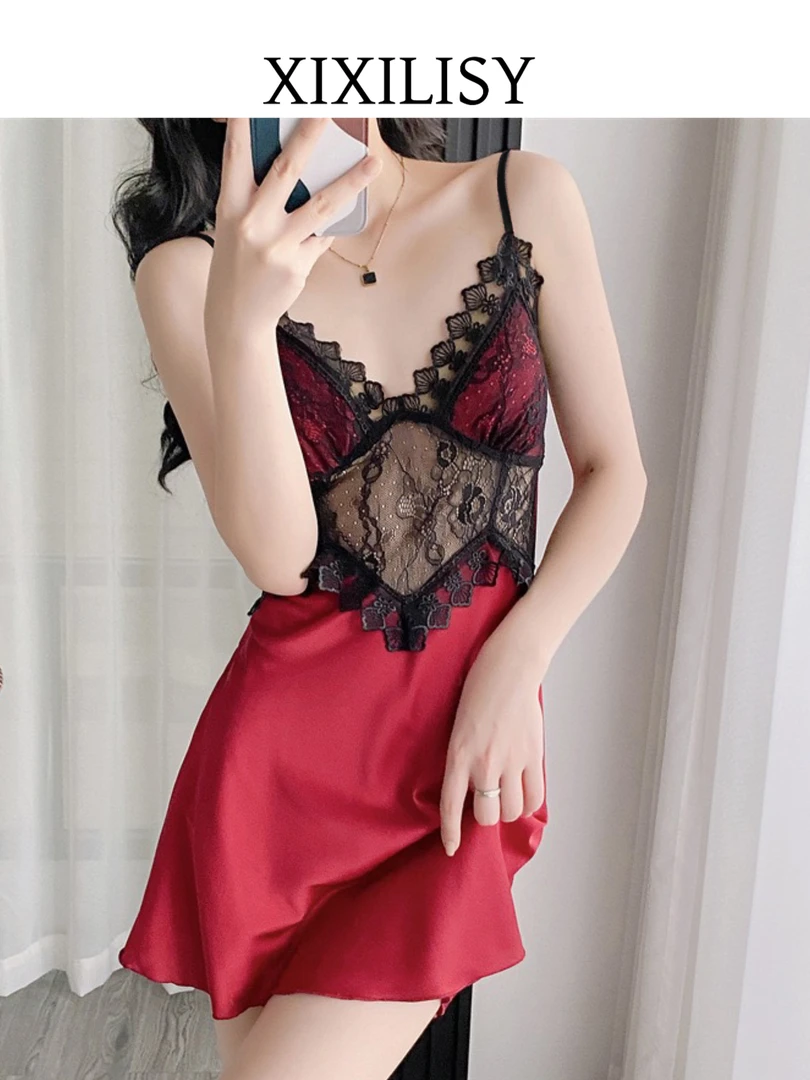 XIXILI浪漫氛围感吊带睡裙夏季薄款纯欲风睡衣家居服1080