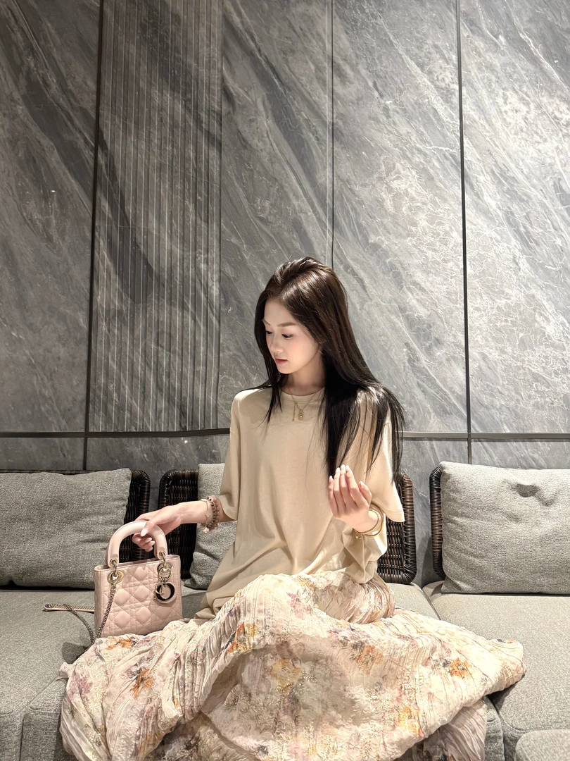 崔星星【row风】羊毛柔软大廓形显瘦极简t