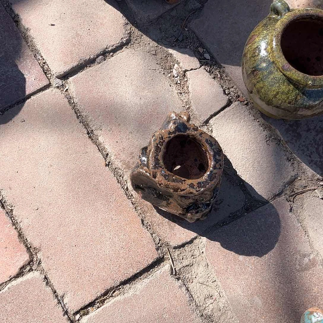 泥塑流*古镇炻陶花盆