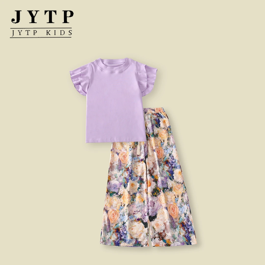 夏季新款女童休闲运动套装中大童学院风两件套薄款zb5936简约童品