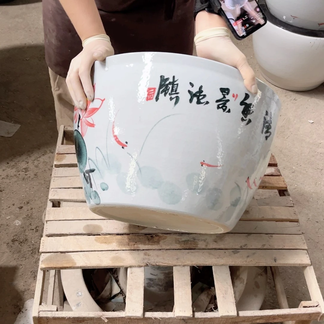 瓷片平口红荷花40.8888888888