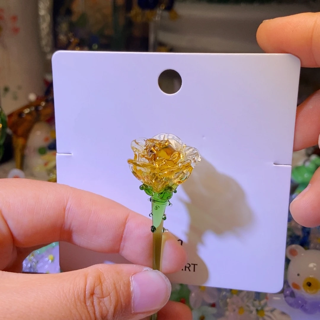 琉璃手工艺品玫瑰花