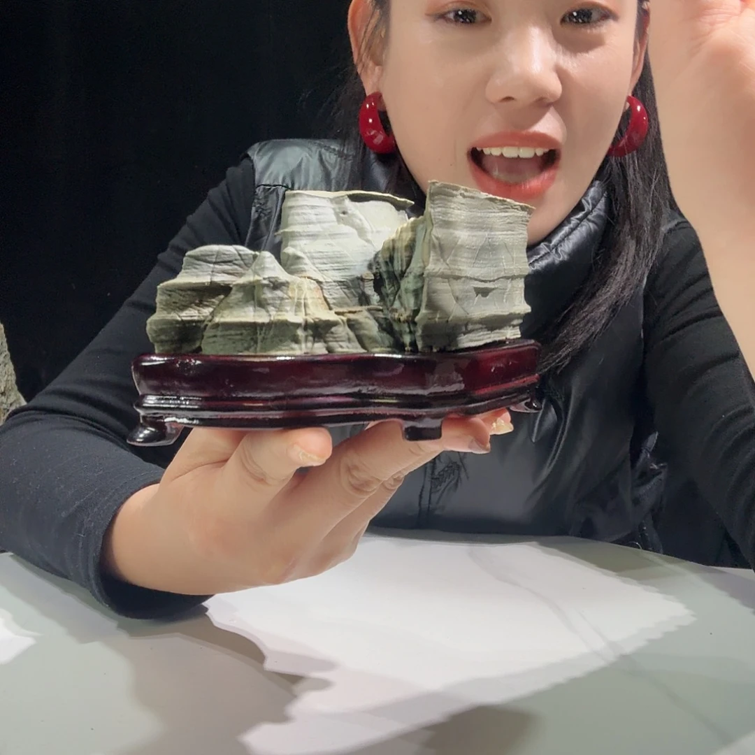 友***八石头松花石摆件00888