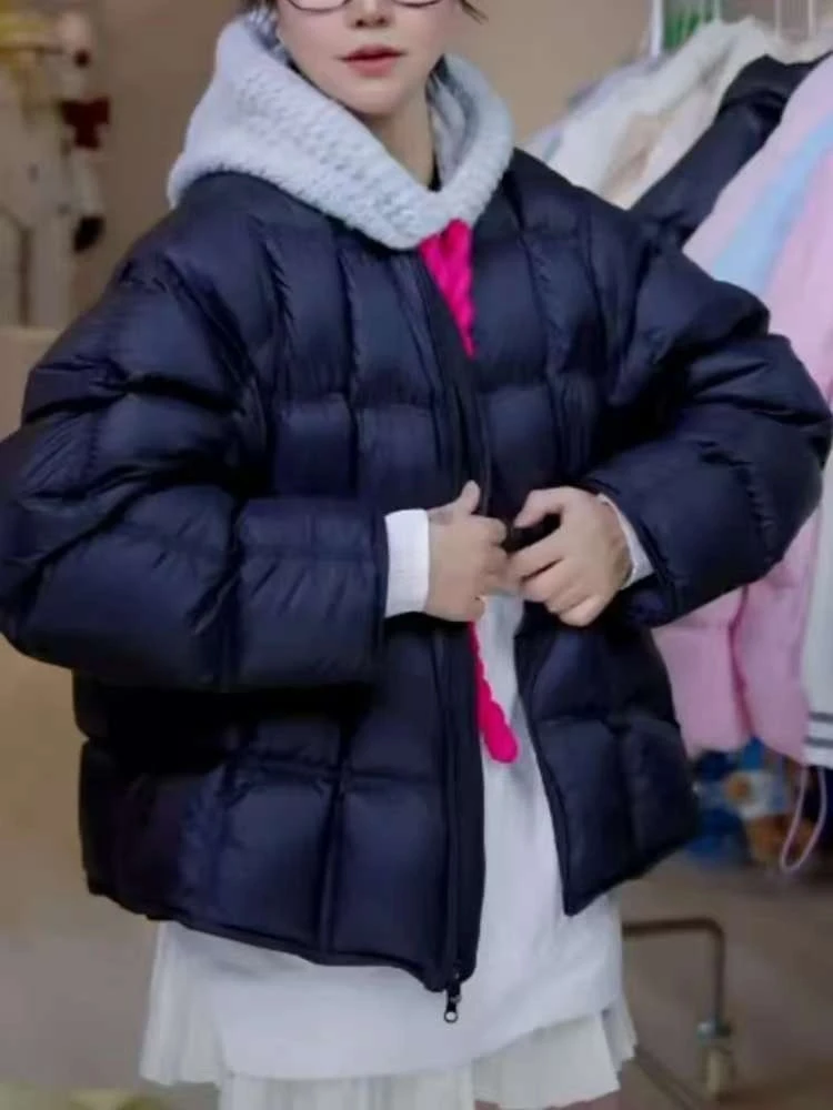 【济州岛】简约 纯色圆领鹅绒服
