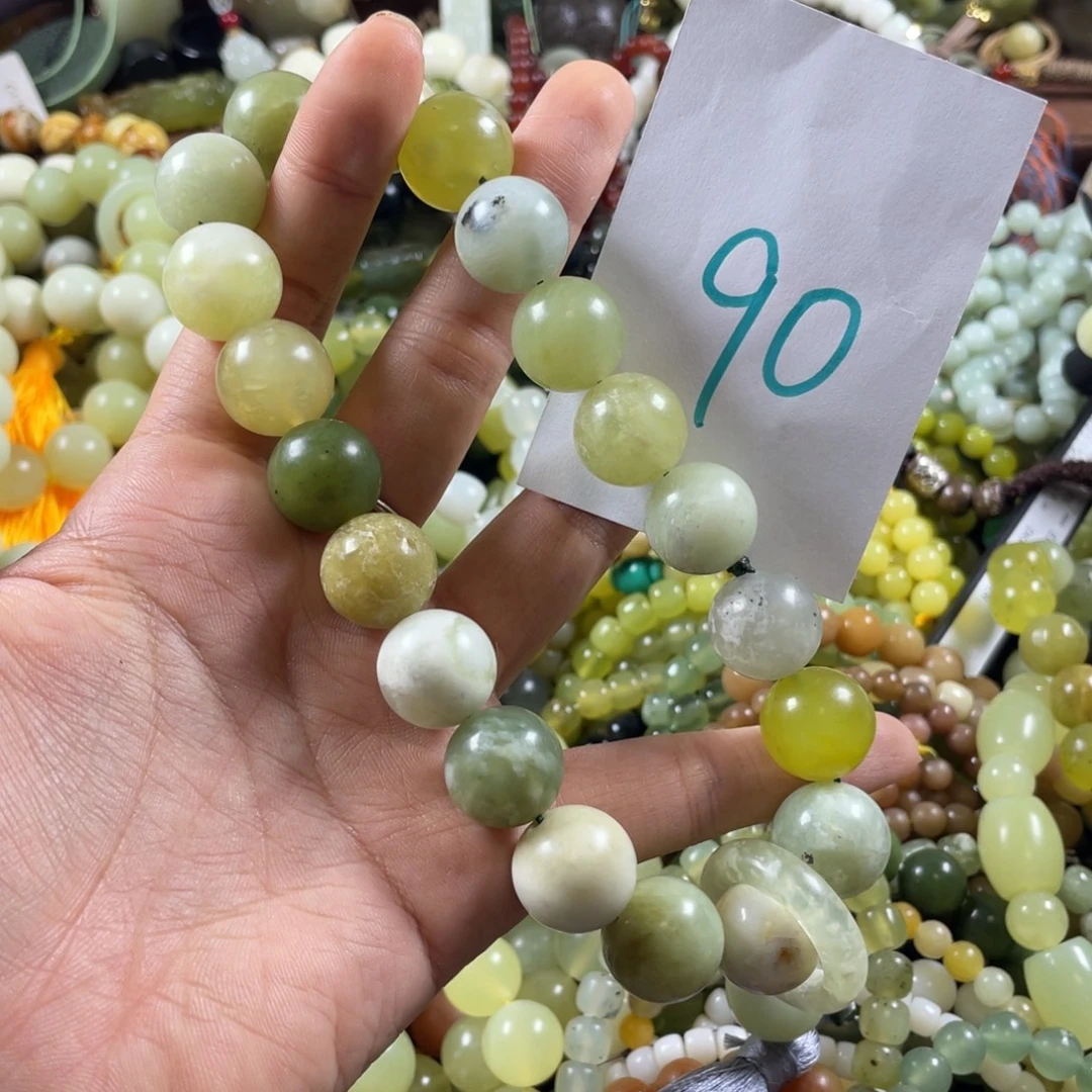 未镶嵌蛇纹石玉手链