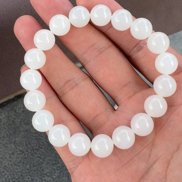 手链未镶嵌和田玉（白玉）精品收藏级大高货