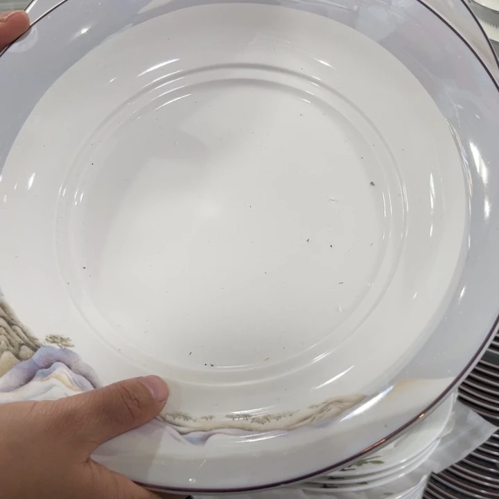 瓷片十寸碗二个瑕疵