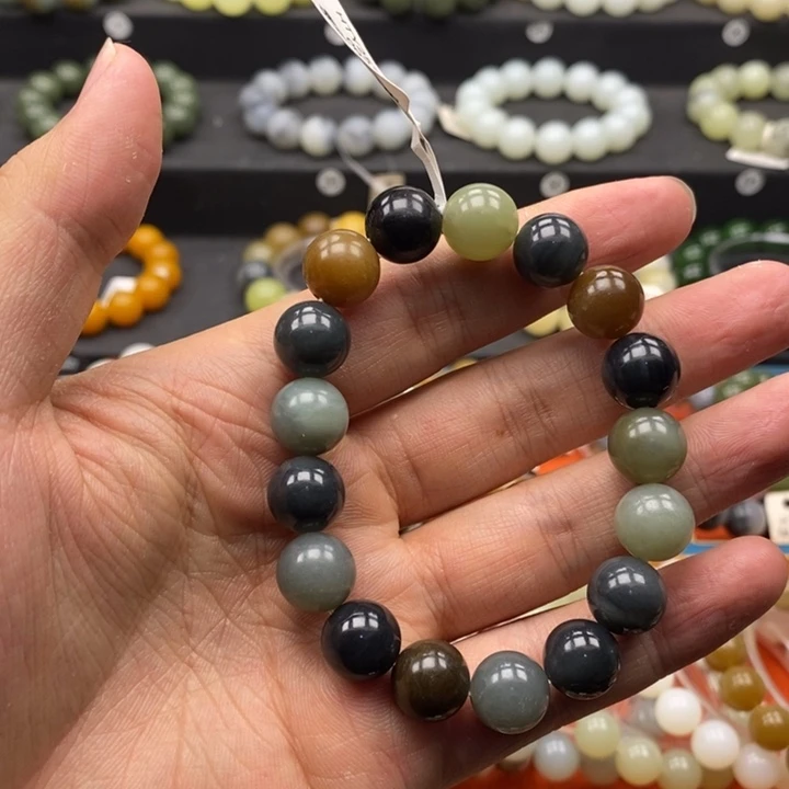 和田玉未镶嵌手链w卡12