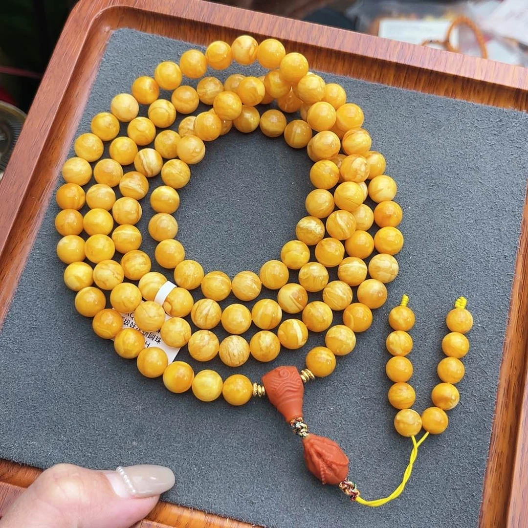 琥珀手链未镶嵌9m108 花蜡