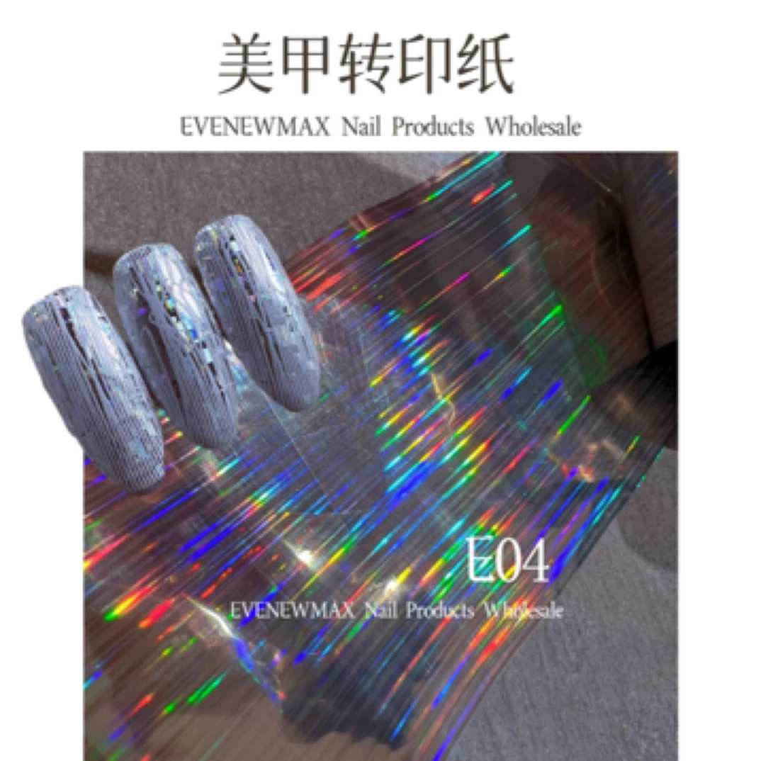 美甲款式.螺钿镭射转印纸.懒人快速转印
