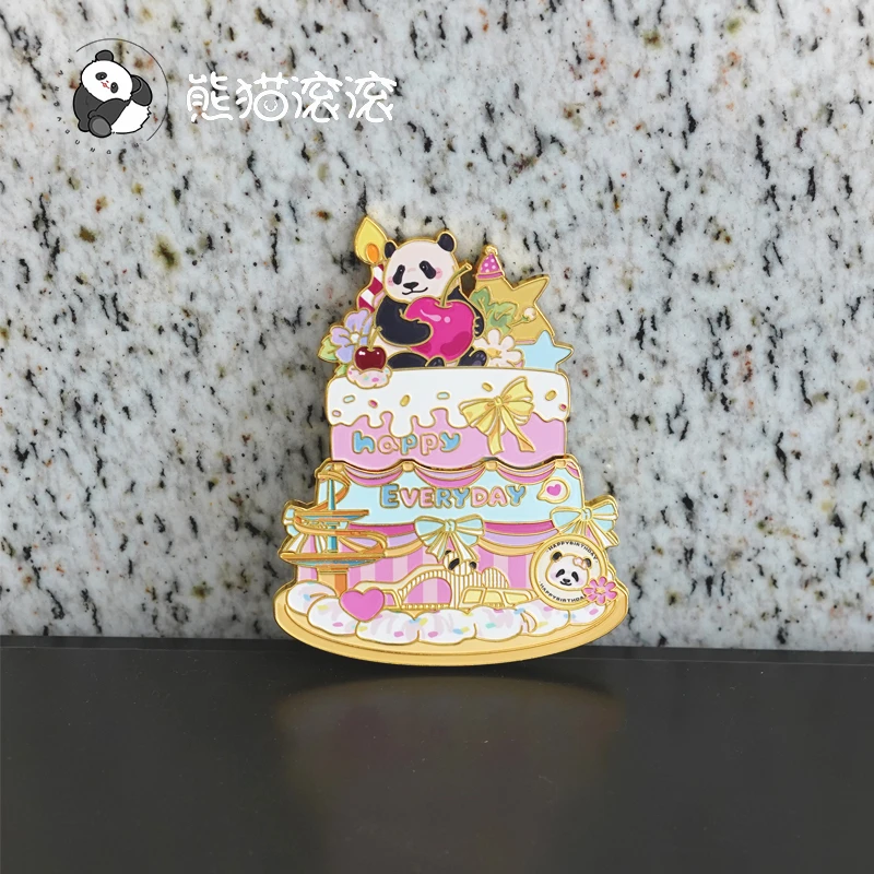 【烟花专属】熊猫萌兰生日抽拉金属冰箱贴周边磁吸开瓶器卡通软磁