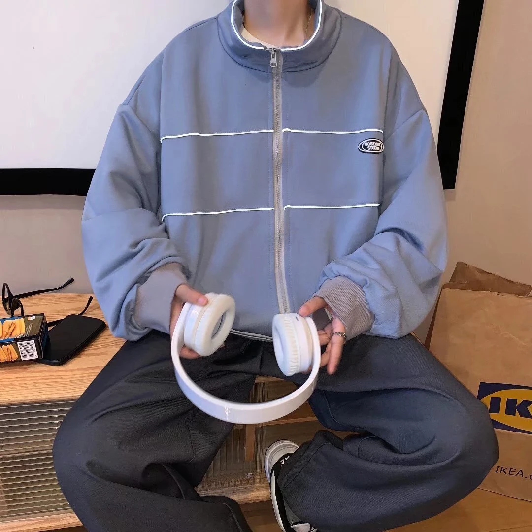 8834春秋季薄款外套男女ins潮牌休闲上衣宽松韩版潮流夹克ins