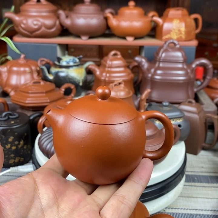 茶壶紫砂全手工西施130cc原矿赵庄朱泥特价