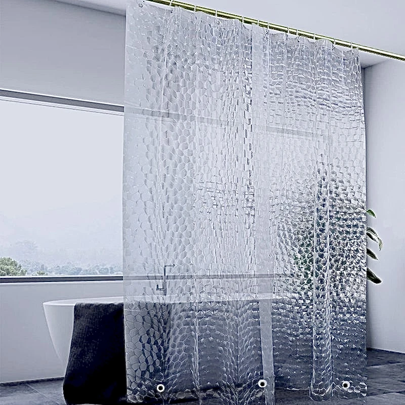 透明浴帘室内简易空调冷气隔断帘门帘拉帘环保塑料防水防霉防油烟