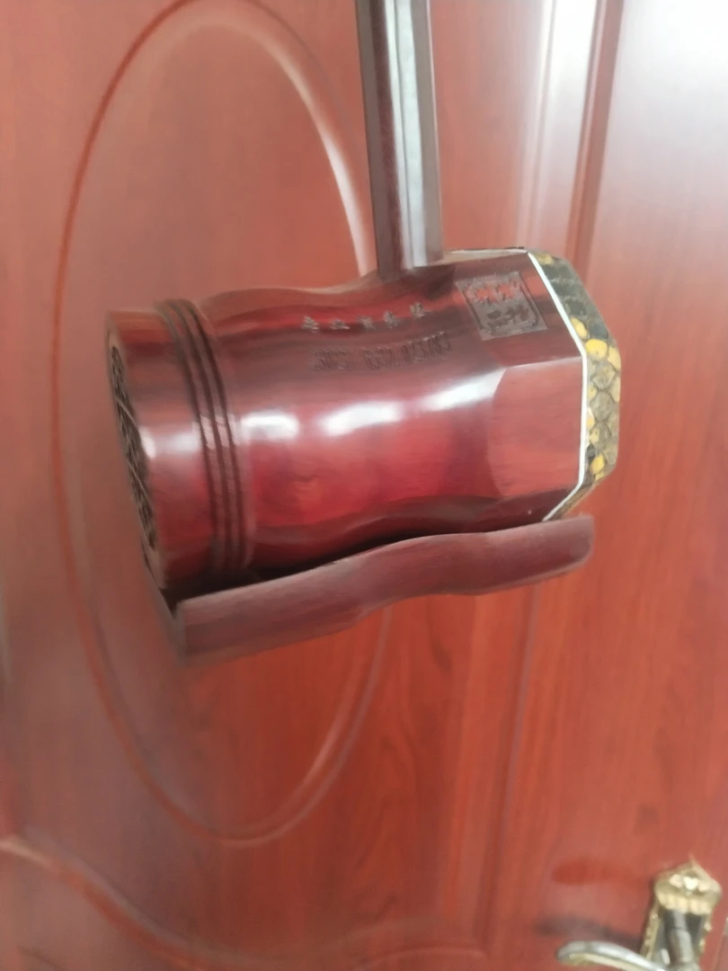 老红木扁八角二胡二胡乐器正品二胡琴筒厂家直销二泉胡（手工蒙皮）