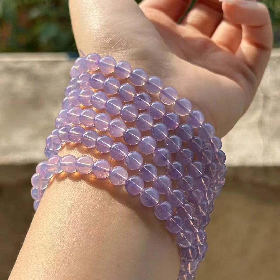 YS8045 紫玉晶圆 珠单圈手链 多样性发其一