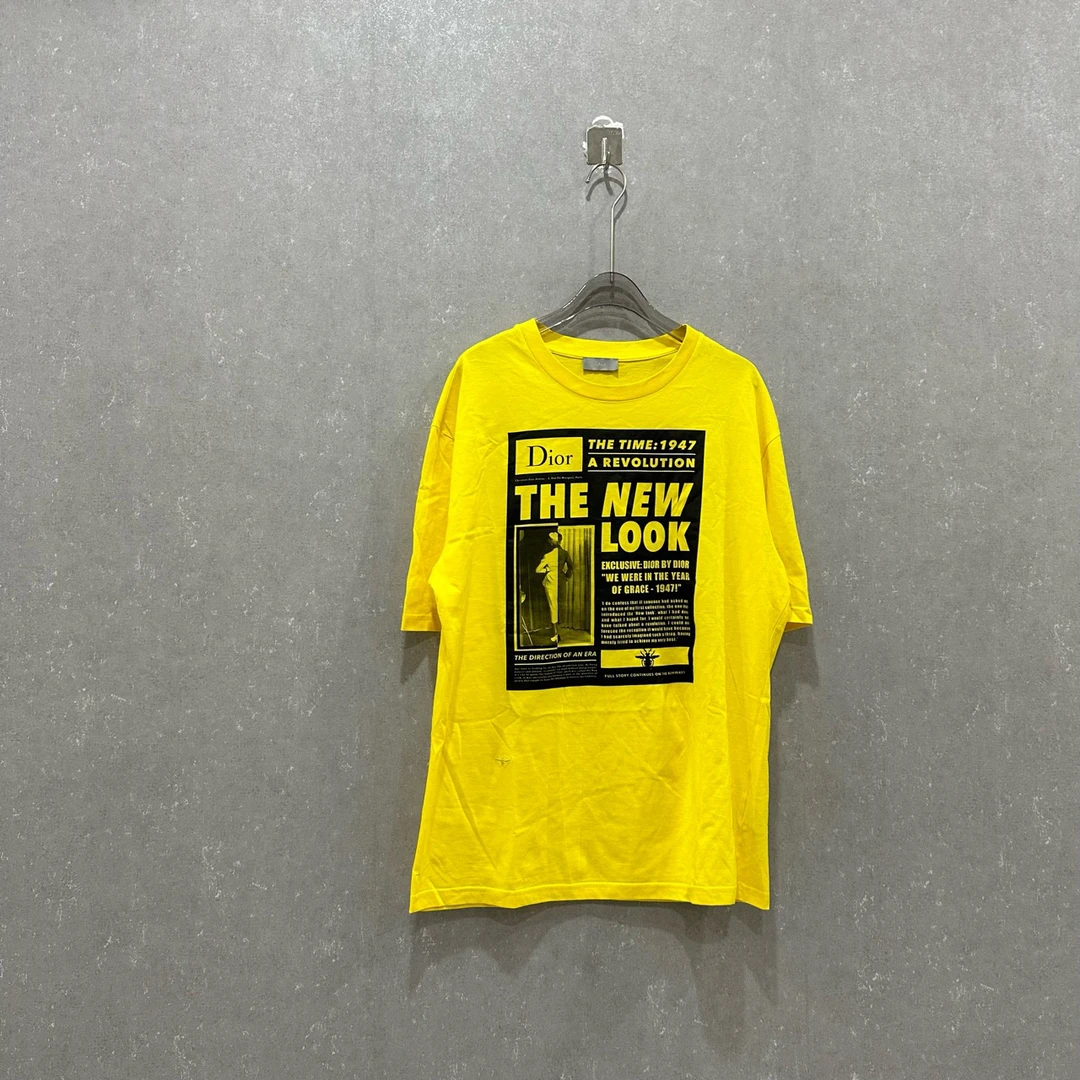 全新未使用 DIOR/迪奥 纯色印花海报圆领短袖 S码/003670