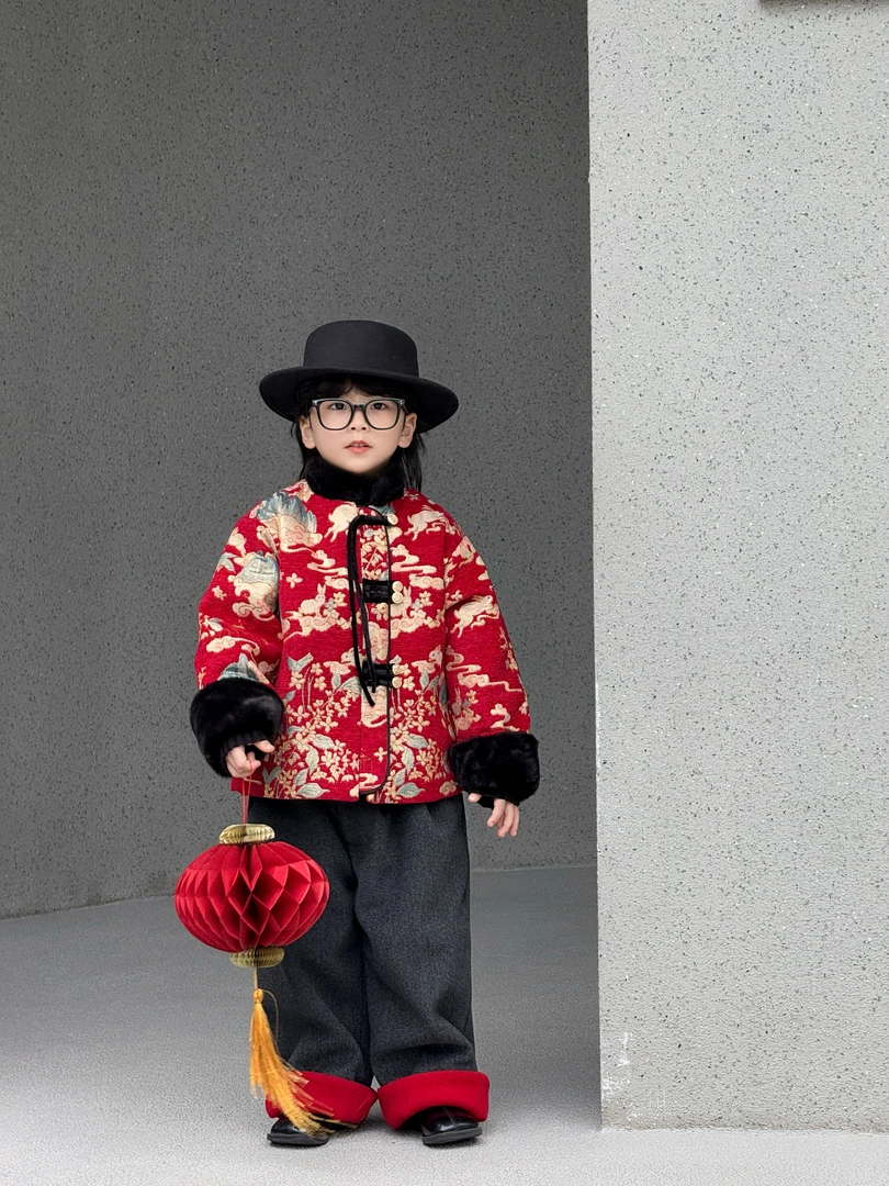 【今今大清仓】儿童红兔外套高级百搭时尚设计师系列10969
