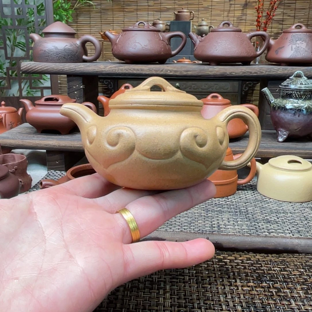 紫砂茶壶宜兴原矿紫砂手工制170