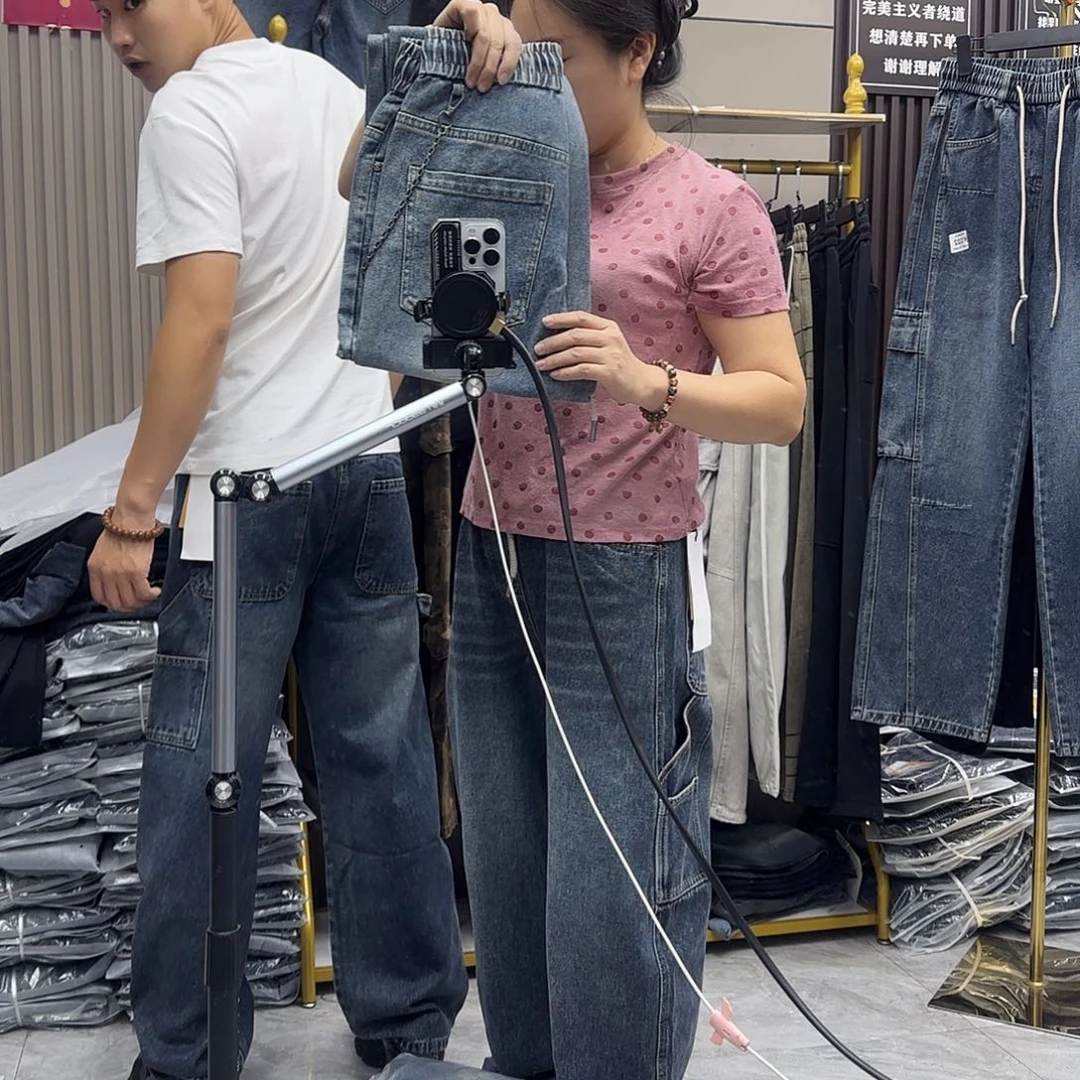 闪购38  微喇裤蓝色