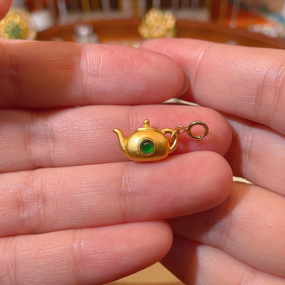 吊坠(不含链)银S925镶嵌翡翠