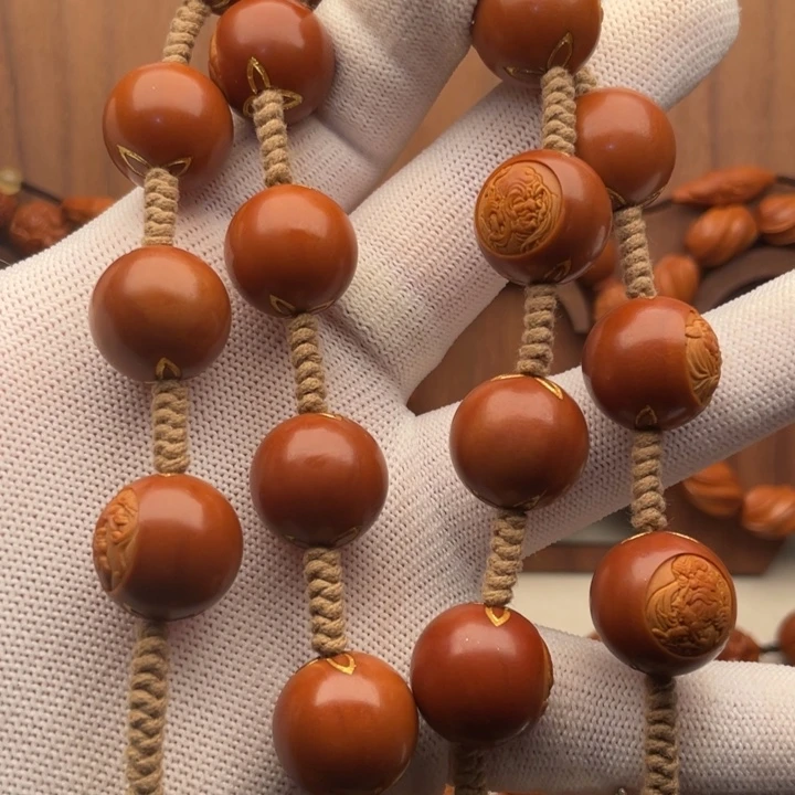 橄榄核手串/手链1.9十八罗汉头脖挂