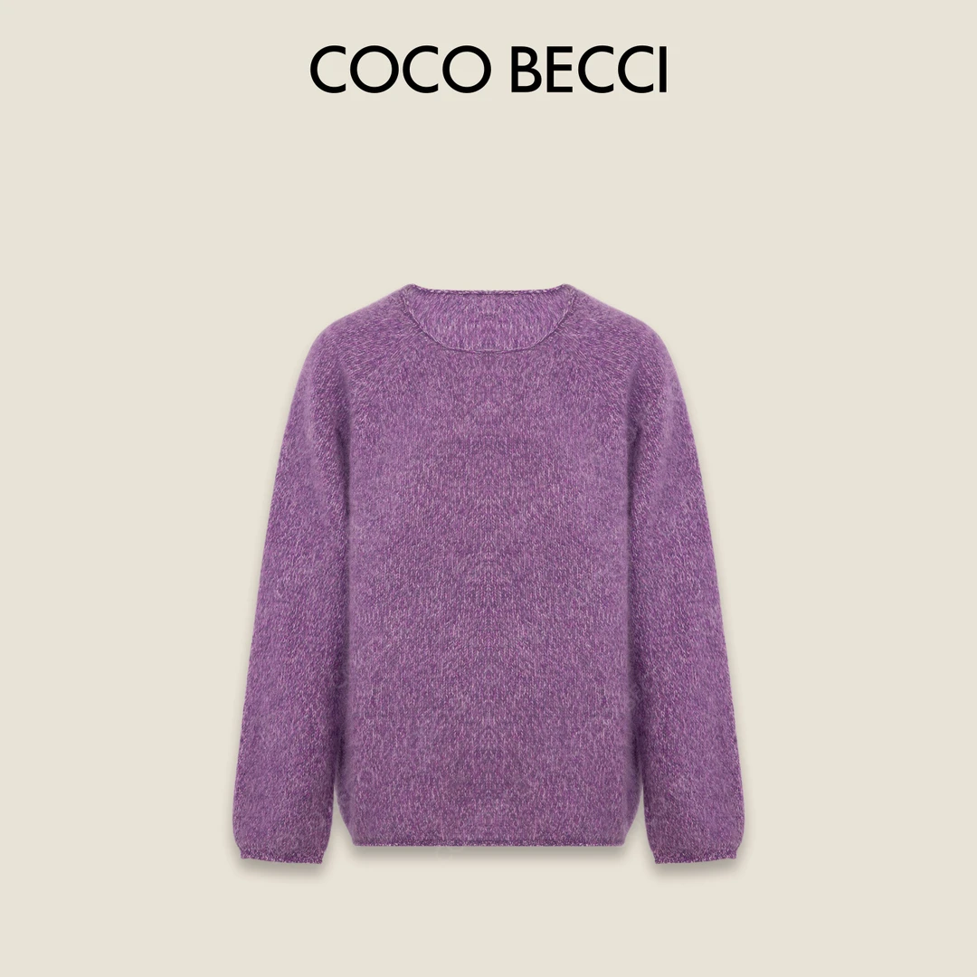 COCO BECCI【乌梅子酱】羊毛羊绒温柔气质百搭针织衫CFLJC231121