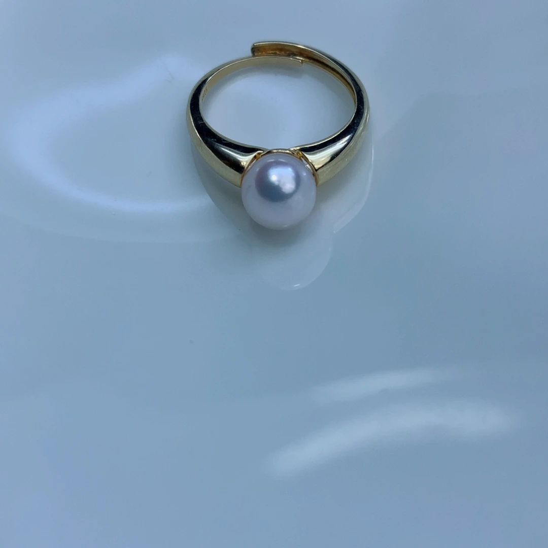 海水珍珠戒指银S925镶嵌